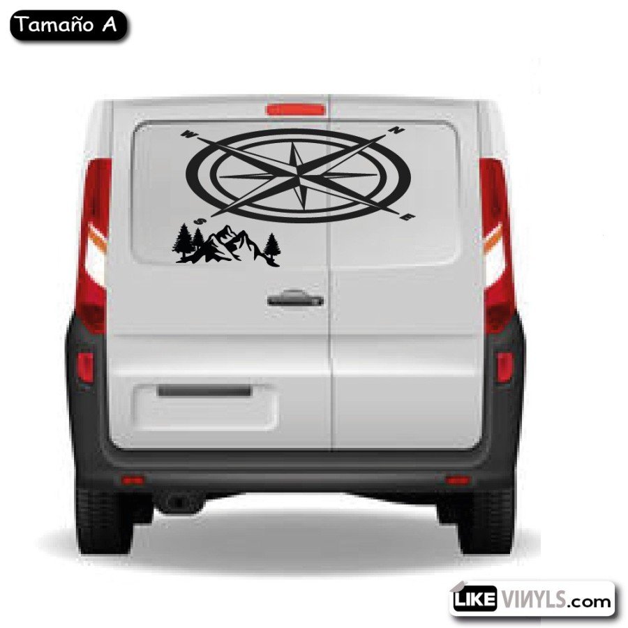 VINILOS PARA VEHICULOS BRUJULA MONTAÑAS