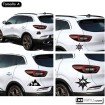 Vinilo para vehículos coches caravanas: brújula y montañas 1