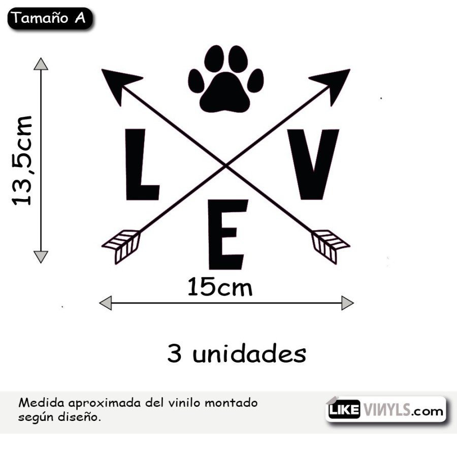 Vinilo para vehículos coches: mascota love