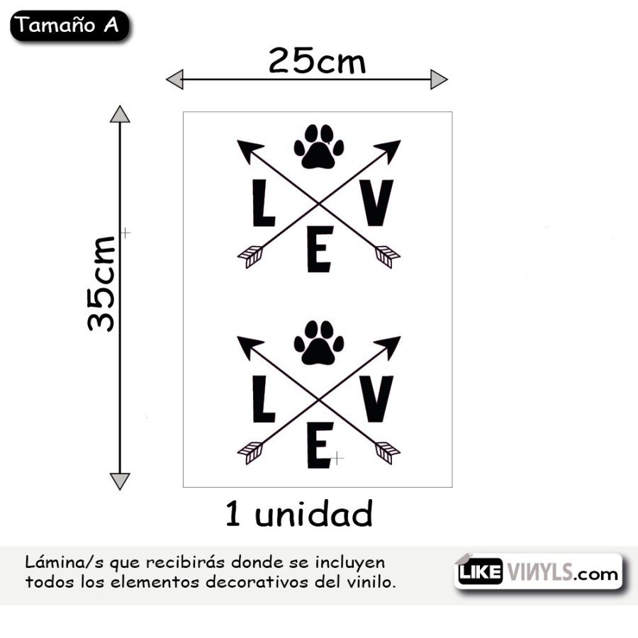 Vinilo para vehículos coches: mascota love
