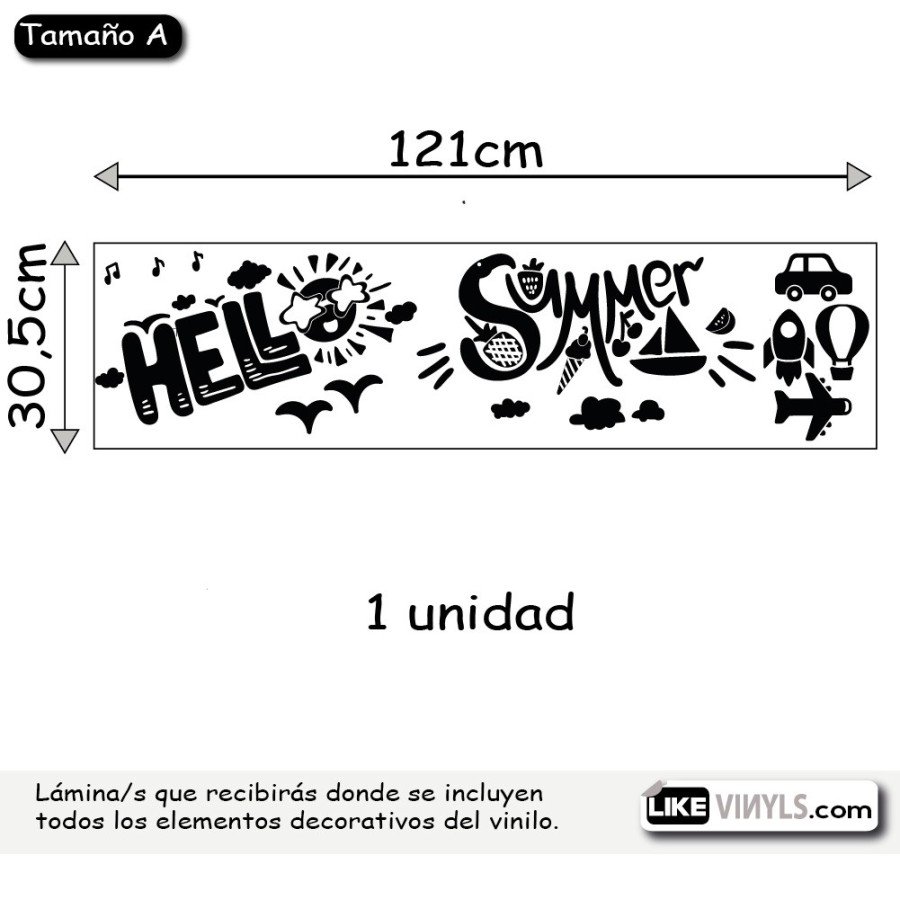Vinilo para caravanas verano: Hello summer