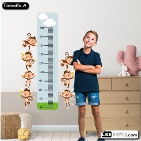 vinilo medidor infantil monitos