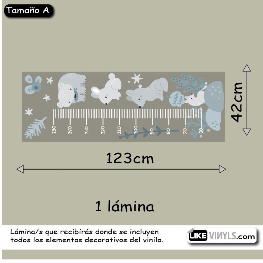Vinilo medidor: animalitos