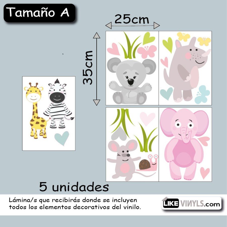 Vinilo téxtil animalitos