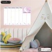 Vinilo pizarra blanca: planificador semanal (unicornio)