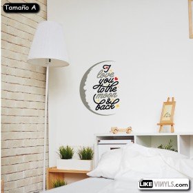 Vinilo decorativo San Valentín luna