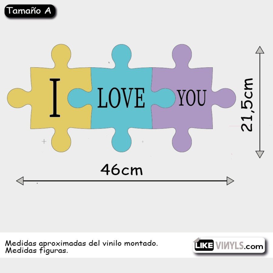 Vinilo puzzle "I love you"