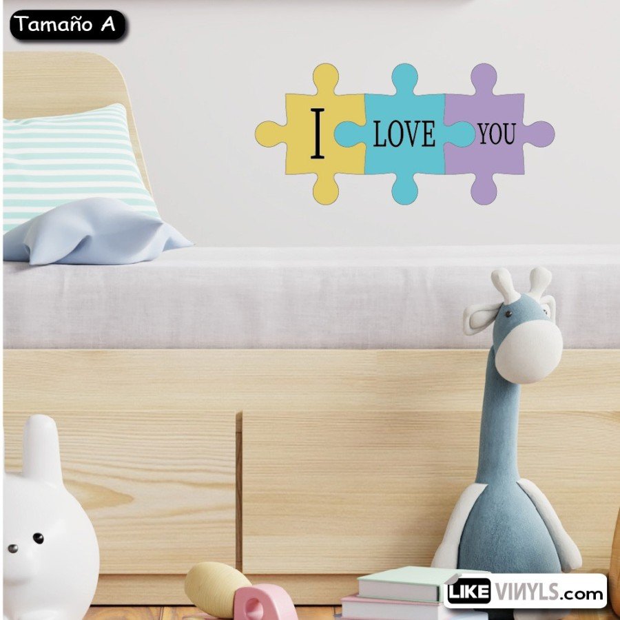 Vinilo puzzle I love you