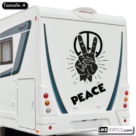 Vinilo caravana símbolo paz