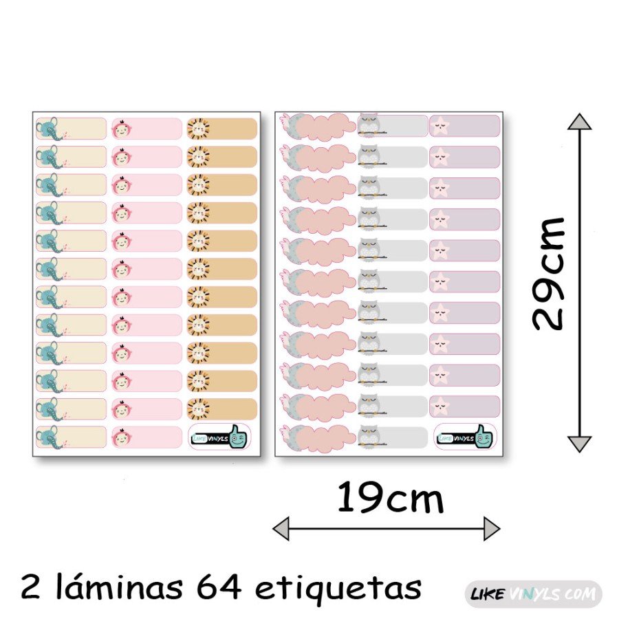 Etiquetas para ropa: variadas ( 70 uds )
