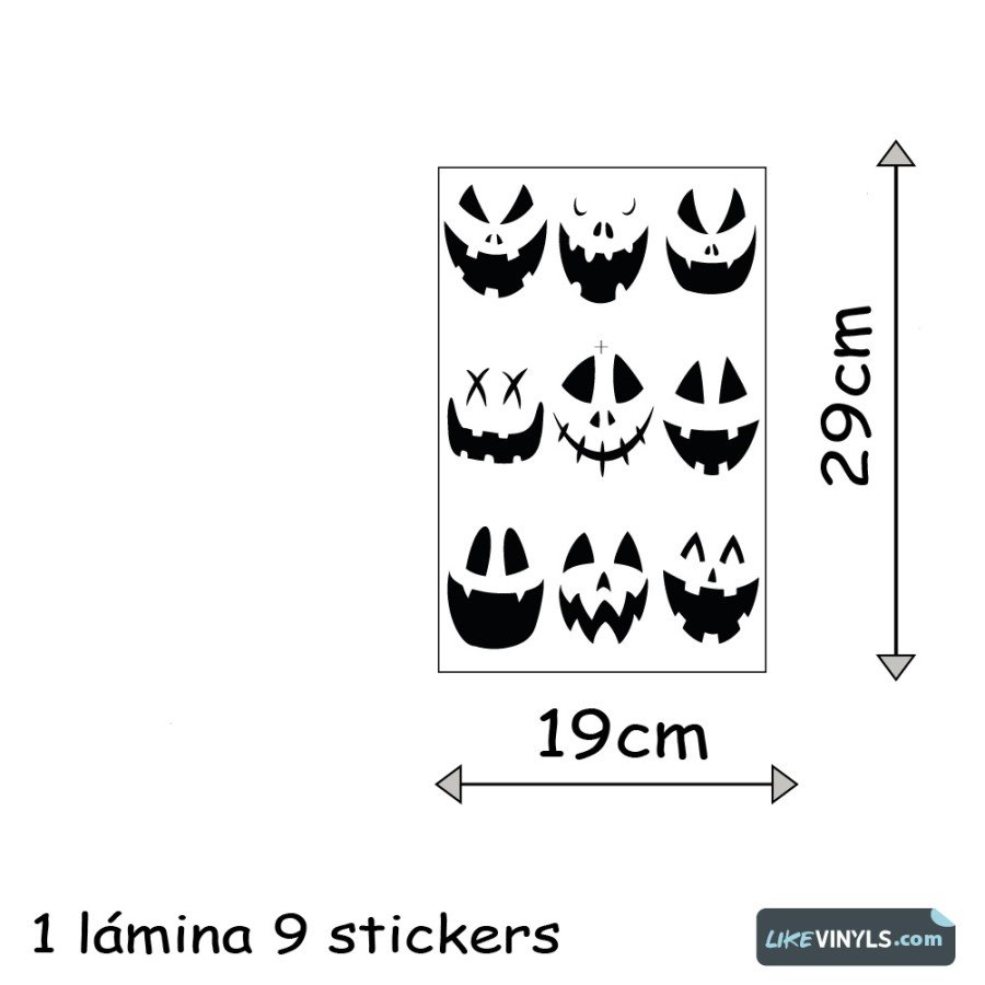 Stickers caras terroríficas