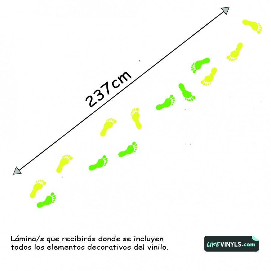 Vinilo suelo juego, pies