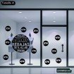 Vinilo rebajas para escaparate redondo
