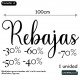 Vinilo rebajas para escaparate texto