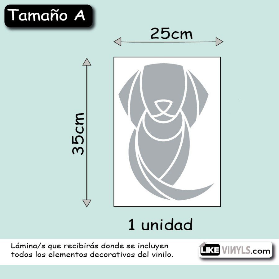 Vinilo translúcido al ácido: perro