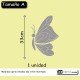 Vinilo translúcido al ácido: mariposa de perfil