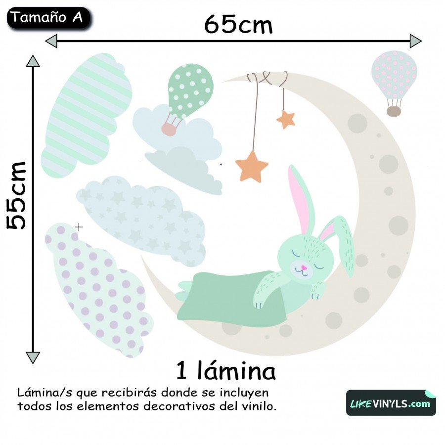 Vinilo conejito dormilón