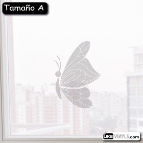 Vinilo translúcido al ácido: mariposa de perfil