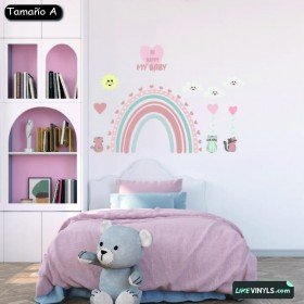 vinilo infantil arco iris