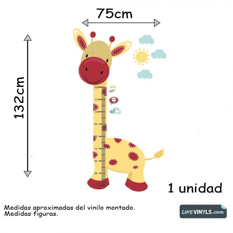Vinilo medidor jirafa