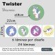 Vinilo suelo juego Twister unicornio