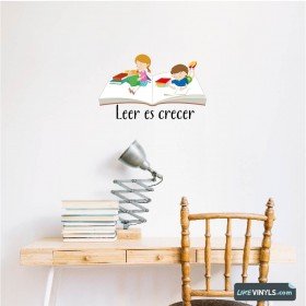 Vinilo infantil pared frase motivadora para leer