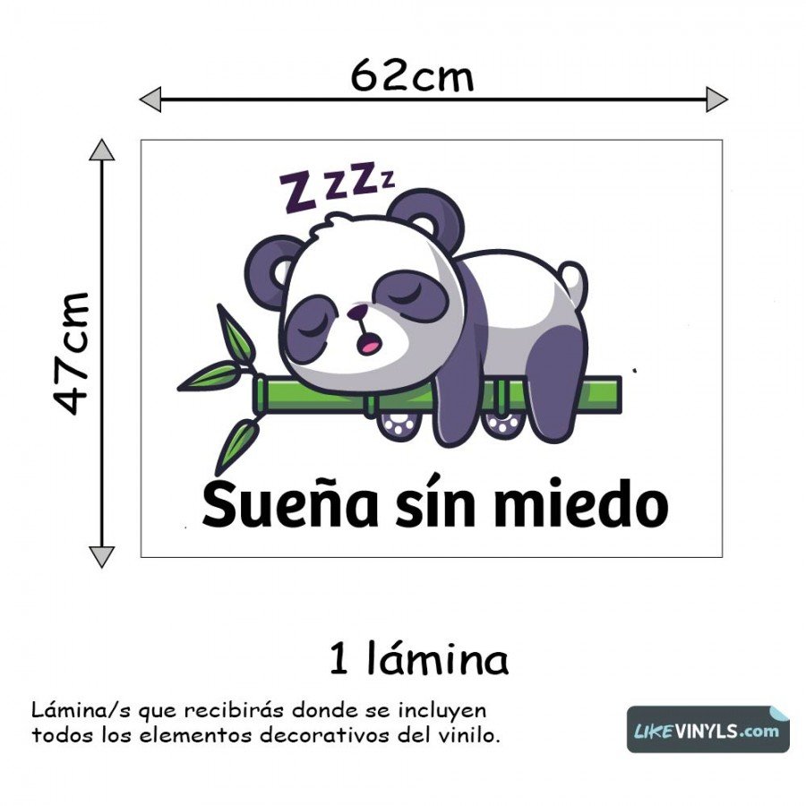 Vinilo infantil frase motivadora : Sueña sin miedo