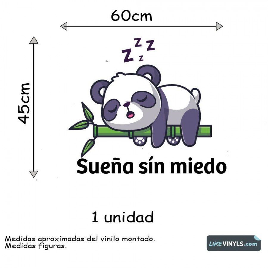 Vinilo infantil frase motivadora : Sueña sin miedo