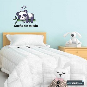 Vinilo infantil frase sueña sin miedo