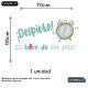 Vinilo infantil frase motivadora : Despierta es hora de ser feliz oso panda