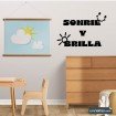 Vinilo frase: Sonrie y brilla