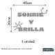 Vinilo frase: Sonrie y brilla