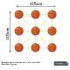 Vinilo adhesivo suelo juego 3 en raya baloncesto