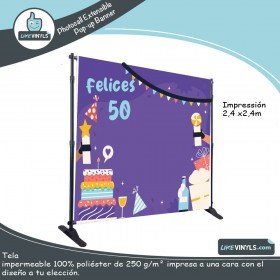 Photocall cumpleaños personalizable