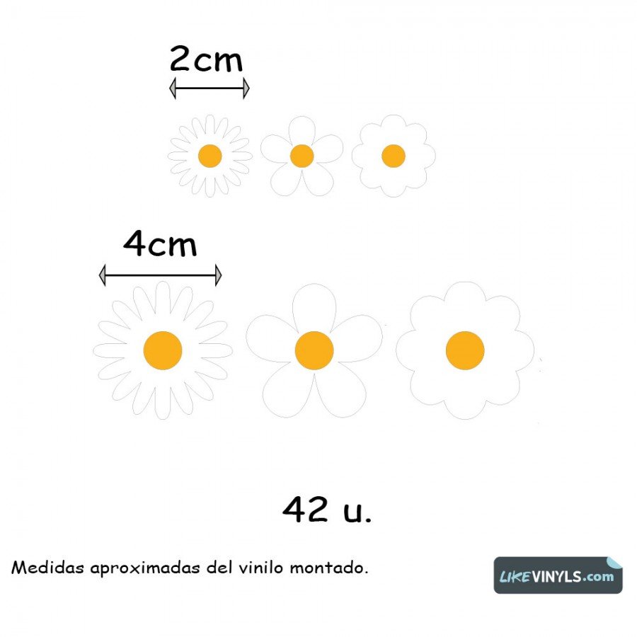 Vinilo adhesivo margaritas
