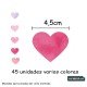 Vinilo adhesivo corazones de colores