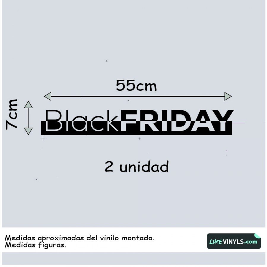 Vinilo adhesivo Black Friday texto