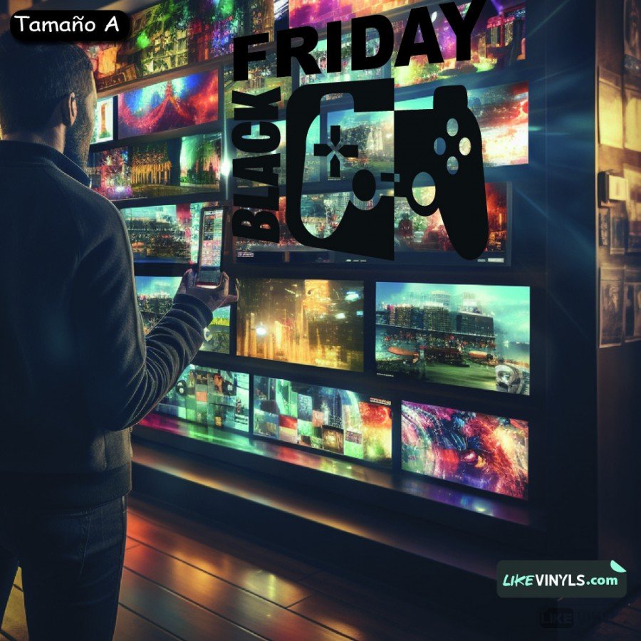 Vinilo adhesivo para escaparate gaming