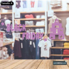 Vinilo adhesivo Black Friday escaparate infantil