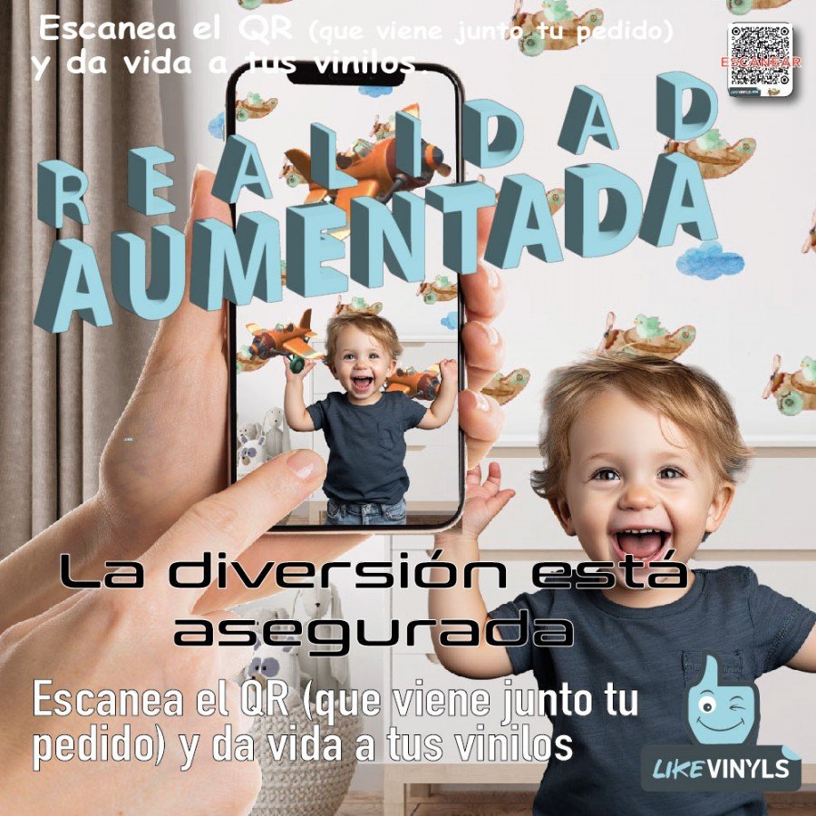 Vinilo adhesivo aviones realidad aumentada