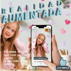 Vinilo adhesivo corazones con realidad aumentada