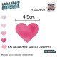 Realidad aumentada con vinilo adhesivo  juego de corazones