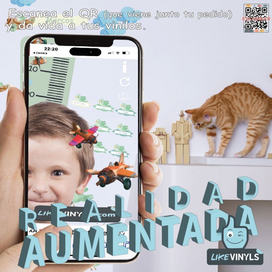 Medidor d evinilo adhesivo con realidad aumentada