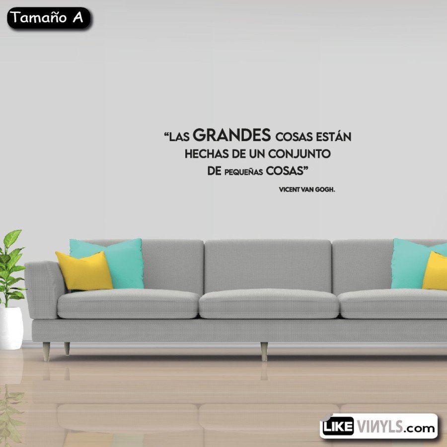 Vinilo frase: cosas grandes y pequeñas