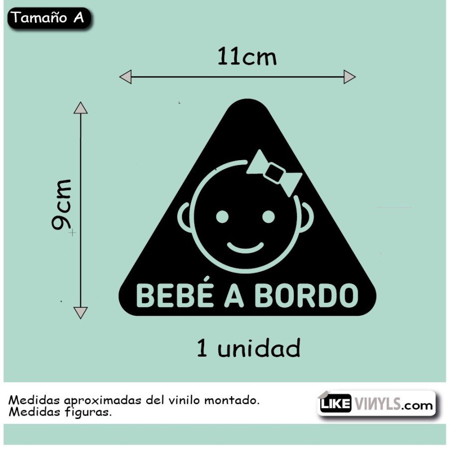 Vinilo para vehículos coches: bebé a bordo lazo
