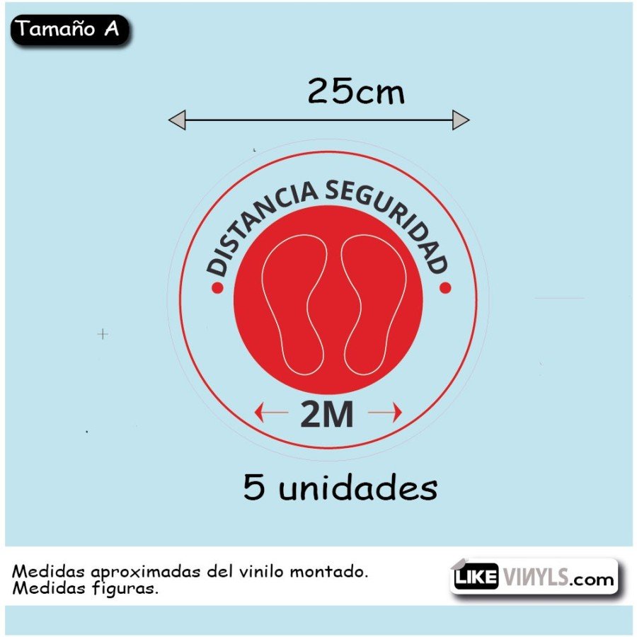 Vinilo suelo: distancia seguridad 2