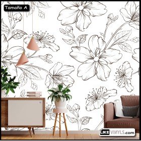 Fotomural dibujo flores