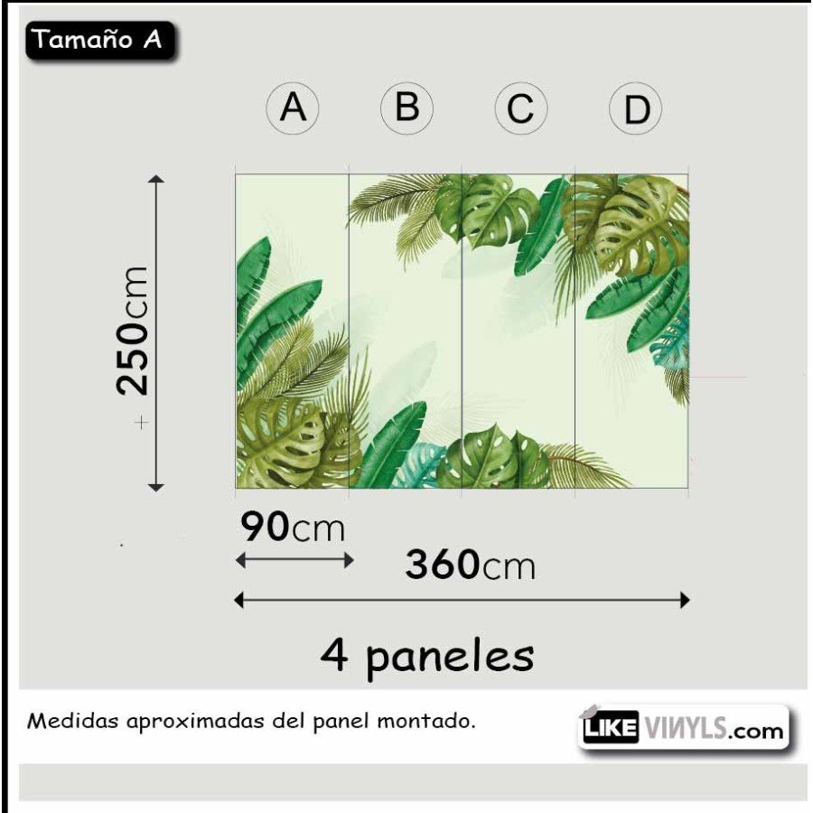 Fotomural: hojas esquinas