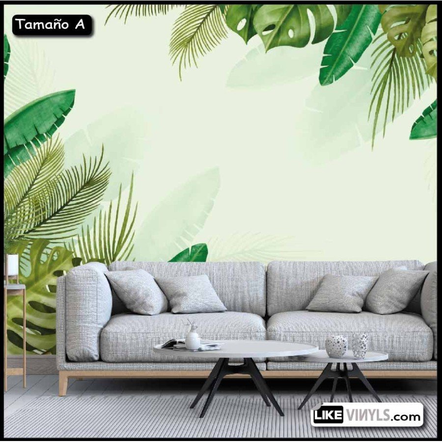 Fotomural hojas esquinas