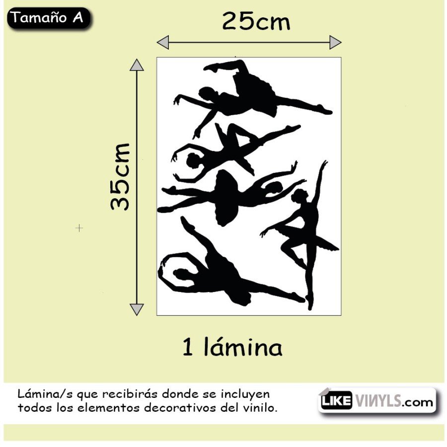 Vinilo puerta: bailarinas